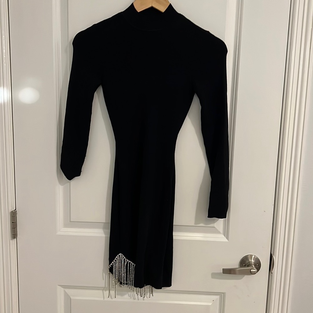 Black Rhinestone Dress